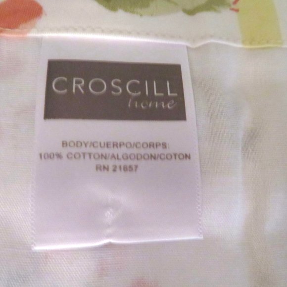 Set 2 Curtain Panels Croscill PRINCESS Rod Pocket 40”x86” Yellow Floral Cottage - Picture 11 of 11